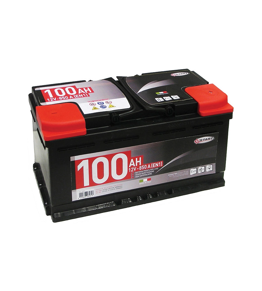 Batteria auto 100ah 12v 850a polo positivo destro cassetta l5